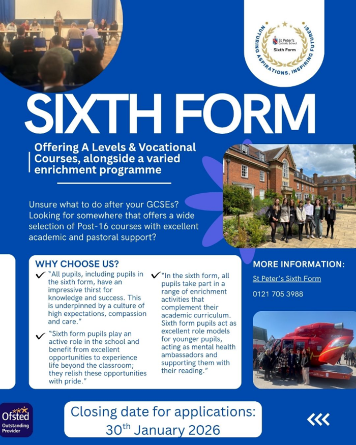 Sixth Form Application Advert